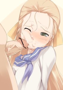 Rating: Explicit Score: 0 Tags: bad_aim blonde_hair blush censored cheek_poke cum cum_on_forehead facial female green_eyes hair_ribbon long_hair male penis penis_on_cheek penis_on_face penis_poking_cheek poking ribbon rule34 sakurami_kyouko school_uniform taishou_yakyuu_musume wink xo160 User: bunchy7s