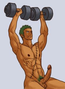 Rating: Explicit Score: 0 Tags: bara biceps erection exercise green_hair human male male_only muscular muscular_male one_eye_closed one_piece penis pubic_hair ricedogs roronoa_zoro rule34 solo stitches weightlifting workout yaoi User: bunchy7s