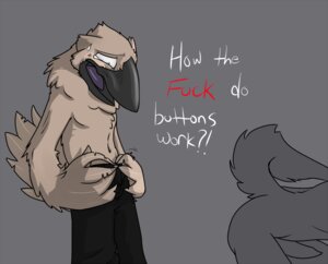 Rating: Explicit Score: 0 Tags: 2011 all_fours animal_genitalia animal_penis anthro anthro_on_anthro avian beak biped bird black_beak bodily_fluids bottomwear brown_body brown_feathers butt canid canine canine_genitalia canine_penis canis clothed clothing dialogue domestic_dog duo e621 english_text erection feathers fur furgonomics genitals green_eyes grey_background grey_body grey_fur grey_penis humor interspecies looking_down male male/male mammal motion_lines navel nude open_mouth pants penis presenting presenting_hindquarters profanity purple_tongue question raised_tail restricted_palette simple_background solo_focus standing sweat sweatdrop syynx syynx_(character) tail tears text tongue topless uhoh undressing User: bunchy7s