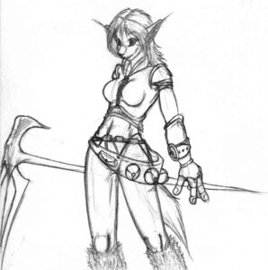 Rating: Safe Score: 0 Tags: anthro arche_kruz biped black_and_white breasts canid canine clothed clothed_anthro clothed_female clothing e621 female female_anthro graphite_(artwork) hair holding_object holding_weapon mammal melee_weapon midriff monochrome navel polearm scythe simple_background sketch skye_valken smile solo standing three-quarter_view traditional_media_(artwork) weapon User: bunchy7s