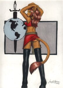 Rating: Safe Score: 0 Tags: anthro boots breasts brown_hair caitian clothing e621 felid female footwear green_eyes hair high_heeled_boots high_heels jennifer_l_anderson legwear looking_back m'ress mammal mirror_universe rear_view shoes side_boob simple_background solo star_trek star_trek_the_animated_series tail tail_tuft terran_empire thigh_boots thigh_highs tuft uniform white_background User: bunchy7s