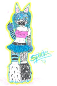 Rating: Safe Score: 0 Tags: 2010 alternative_fashion black_fluffies blue_hair bottomwear clothed clothing collar cyberpop e621 english_text eyeshadow female fishnet_clothing fluffies hair heterochromia j-fashion lagomorph legwear leporid makeup mammal mask navel outline piercing rabbit rave raver simple_background skirt solo spooks_(artist) star stockings text white_background white_fluffies User: bunchy7s Rating: Safe Score: 0 Tags: 2010 alternative_fashion black_fluffies blue_hair bottomwear clothed clothing collar cyberpop e621 english_text eyeshadow female fishnet_clothing fluffies hair heterochromia j-fashion lagomorph legwear leporid makeup mammal mask navel outline piercing rabbit rave raver simple_background skirt solo spooks_(artist) star stockings text white_background white_fluffies User: bunchy7s