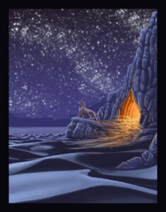 Rating: Safe Score: 0 Tags: 2006 cave desert detailed_background digitigrade e621 felid feral fernum hibbary lion male mammal night outside pantherine quadruped sky solo star tail User: bunchy7s