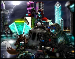 Rating: Safe Score: 0 Tags: anthro armor avalanchjml blue_eyes brown_body brown_fur brown_hair canid canine canis city cityscape combat_gear e621 eyewear female fox fur goggles grey_eyes group hair human ish_lansing khan_hunter long_hair mammal mercenary military niki_(avalanchjml) red_body red_fur savash savash_warrior_class_valquir sodom_mercenary_gang sodom_security_servicies soldier warrior wolf yardelley User: bunchy7s