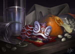 Rating: Safe Score: 0 Tags: ambiguous_gender asian_mythology digital_media_(artwork) e621 east_asian_mythology eyes_closed feral foo_dog food fruit horn mammal mythology neonate night open_mouth orange_(fruit) plant scalie shishi_dog silverfox5213 sleeping solo young User: bunchy7s