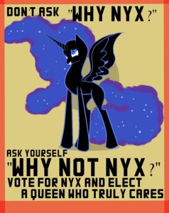 Rating: Safe Score: 0 Tags: black_body black_feathers e621 election english_text equid equine fan_character feathered_wings feathers female feral friendship_is_magic hasbro horn horse mammal mrspacecat my_little_pony mythological_creature mythological_equine mythology nyx_(pen_stroke) past_sins_(fanfic) pony quadruped simple_background smile solo tail text toony winged_unicorn wings worried User: bunchy7s