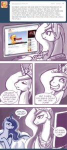 Rating: Safe Score: 0 Tags: applejack_(mlp) blonde_hair clothing comic cowboy_hat crown dialogue e621 earth_pony english_text equid equine eyes_closed fan_character female feral friendship_is_magic hair hasbro hat headgear headwear hi_res horn horse john_joseco long_hair mammal my_little_pony mythological_creature mythological_equine mythology open_mouth pony ponytail princess_celestia_(mlp) princess_luna_(mlp) princess_molestia profanity sibling_(lore) sister_(lore) sisters_(lore) text tiara tumblr unicorn youtube User: bunchy7s