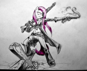 Rating: Safe Score: 0 Tags: 2012 anthro anthrofied clothing discommunicator e621 earth_pony equid equine female friendship_is_magic gun handgun hasbro horse mammal monochrome my_little_pony pinkamena_(mlp) pinkie_pie_(mlp) pistol pony ranged_weapon rifle smoke solo tail traditional_media_(artwork) weapon User: bunchy7s