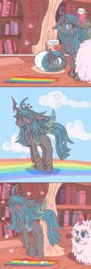 Rating: Safe Score: 0 Tags: 2013 absurd_res animated animated_comic animated_gif arthropod blue_eyes blush changeling_(mlp) cloud comic crown e621 earth_pony equid equine eyes_closed fan_character female feral fluffle_puff frame_by_frame friendship_is_magic green_eyes green_hair hair hasbro headgear hi_res hopping horn horse insect_wings inside kolshica mammal my_little_pony outside pony pronking queen_chrysalis_(mlp) rainbow short_playtime skipping sky smile wings User: bunchy7s