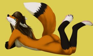 Rating: Questionable Score: 0 Tags: anthro black_body black_fur brown_hair butt canid canine claws e621 feet female fox fur green_eyes hair hashire hindpaw lukela mammal nails orange_body orange_fur pawpads paws smile solo teasing toenails toes tongue white_body white_fur User: bunchy7s