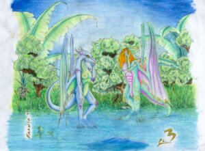 Rating: Explicit Score: 0 Tags: anthro bathing breasts cloud colored_pencil_(artwork) countershading day dragon duo e621 fafnirkristensen female flaccid genitals green_body green_countershading green_membrane hand_on_chin male membrane_(anatomy) membranous_wings mythological_creature mythological_scalie mythology nipples non-mammal_breasts non-mammal_nipples outside partially_submerged penis pink_body pink_countershading pink_membrane pink_penis pond scalie sky standing tail towel traditional_media_(artwork) translucent translucent_wings vulva water wings User: bunchy7s