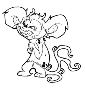 Rating: Safe Score: 0 Tags: ambiguous_gender anthro antlers chival e621 glamfur grin horn low_res mammal primate simple_background smile solo stitch_(sewing) white_background User: bunchy7s