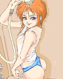 Rating: Questionable Score: 0 Tags: 1girls 2008 ass breasts elpeo_ple female gundam gundam_zz human light-skinned_female light_skin orange_hair rule34 shirt short_hair solo tagme wet yajin User: bunchy7s