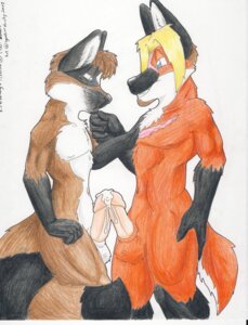 Rating: Explicit Score: 0 Tags: 2007 animal_genitalia anthro athletic balls black_ears black_hands black_nose blonde_hair blue_eyes bodily_fluids brown_body brown_fur canid canine colored cum cum_on_penis duo e621 erection fox frottage fur genital_fluids genitals glans grin hair hand_on_chest hand_on_chin hand_on_face hand_on_leg hand_on_thigh hi_res humanoid_genitalia humanoid_penis ignatius_husky looking_at_another looking_at_partner male male/male mammal navel nude open_mouth orange_body orange_fur penile penis penises_touching procyonid raccoon rjwootang scar sex sheath side_view smile standing standing_sex tail teeth tiberius_(character) traditional_media_(artwork) white_body white_fur User: bunchy7s