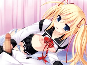 Rating: Explicit Score: 0 Tags: blonde_hair blue_eyes blush breasts censored female game_cg handjob male mecha_con! nipples panties penis ribbon ribbons rule34 sailor_shirt skirt tied_hair twintails underwear User: bunchy7s
