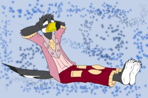 Rating: Safe Score: 0 Tags: 2009 5_toes anthro avian beak blue_background clothing e621 eyes_closed feet hindpaw male paws simple_background soles solo thecruelseasons toes User: bunchy7s