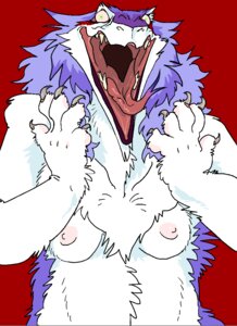 Rating: Questionable Score: 0 Tags: 5_fingers anthro breasts chest_tuft claws cockroach_(artist) e621 female fingers fluffy green_eyes hair mammal multicolored_hair nipples open_mouth purple_hair rain_silves reaction_image sergal sharp_teeth small_breasts solo teeth tuft two_tone_hair User: bunchy7s