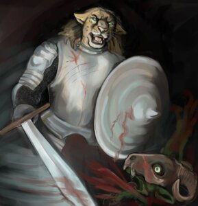 Rating: Questionable Score: 0 Tags: angry anthro armor blood bodily_fluids bone duo e621 felid fight holding_melee_weapon holding_object holding_sword holding_weapon khajiit knight male mammal melee_weapon microsoft saeto15 shield skull sword the_elder_scrolls warrior weapon User: bunchy7s