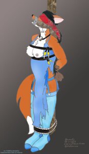 Rating: Questionable Score: 0 Tags: anthro bdsm blindfold bondage bondofox_(artist) bound breasts canid canine cassie_the_rock_vixen clothing dipstick_tail e621 female fox gag gagged kidnapping mammal markings nipples solo submissive submissive_female tail tail_markings torn_clothing voop User: bunchy7s