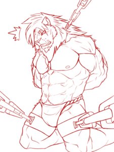 Rating: Questionable Score: 0 Tags: 3:4 abs anthro bdsm biceps biped bondage bound bulge chain clothed clothing e621 felid fur kemono kneeling lion male mammal muscular muscular_anthro muscular_male nipples pantherine pecs simple_background sketch solo submissive submissive_male topless unknown_artist User: bunchy7s Rating: Questionable Score: 0 Tags: 3:4 abs anthro bdsm biceps biped bondage bound bulge chain clothed clothing e621 felid fur kemono kneeling lion male mammal muscular muscular_anthro muscular_male nipples pantherine pecs simple_background sketch solo submissive submissive_male topless unknown_artist User: bunchy7s