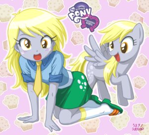 Rating: Safe Score: 0 Tags: 2013 accessory all_fours amber_eyes blonde_hair blush bottomwear breasts clothed clothing cutie_mark derpy_hooves_(eg) derpy_hooves_(mlp) dress duo e621 english_text equestria_girls equid equine feathered_wings feathers female feral food friendship_is_magic fur grey_body grey_feathers grey_fur grey_skin hair hasbro human long_hair looking_at_viewer mammal muffin my_little_pony mythological_creature mythological_equine mythology necktie open_mouth pegasus shirt skirt smile standing text topwear uotapo wings yellow_eyes User: bunchy7s