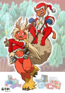 Rating: Safe Score: 0 Tags: 2011 anthro antlers avian bag bell bird blaziken breasts christmas christmas_clothing christmas_headwear clothing duo e621 female generation_3_pokemon generation_4_pokemon haplorhine hat headgear headwear holidays horn infernape legwear mammal monkey nintendo open_mouth pokemon pokemon_(species) primate running santa_hat stockings tail zenmigawa User: bunchy7s