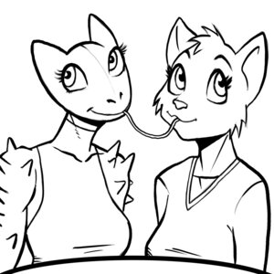 Rating: Safe Score: 0 Tags: 1:1 agamid anthro argonian bare_shoulders breasts clothed clothing digital_drawing_(artwork) digital_media_(artwork) duo e621 felid female food horridus image_comics katia_managan khajiit line_art lizard mammal microsoft monochrome pasta prequel_adventure reptile savage_dragon scalie sharing sharing_food simple_background smile spaghetti spaghetti_scene the_elder_scrolls thorny_devil unknown_artist white_background User: bunchy7s