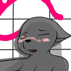 Rating: Questionable Score: 0 Tags: 1:1 2012 anthro apron blush clothing e621 female hi_res kitchen looking_at_viewer mr.smile one_eye_closed open_mouth simple_background solo unknown_species User: bunchy7s