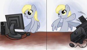 Rating: Safe Score: 0 Tags: angry comic computer computer_keyboard cross-eyed damage derpy_hooves_(mlp) e621 electronics equid equine feathered_wings feathers female food friendship_is_magic grey_body grey_feathers happy hasbro hi_res mammal monitor mouse muffin murid murine my_little_pony mythological_creature mythological_equine mythology pegasus reaction_image rodent shove solo unknown_artist wings User: bunchy7s
