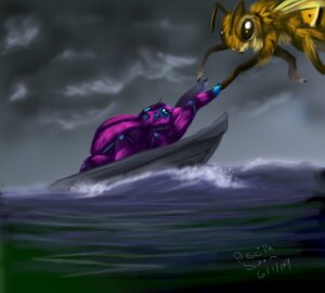 Rating: Safe Score: 0 Tags: 2009 ambiguous_gender antennae_(anatomy) arachnid arthropod bee cloud duo e621 feral flying fur hymenopteran insect lake outside overcast purple_body purple_fur romantic romantic_couple sky spider storm stranillafennebi water wings yellow_body yellow_fur User: bunchy7s