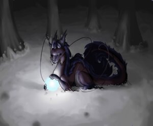 Rating: Safe Score: 0 Tags: 2010 asian_mythology bioluminescence bright canid canine dark detailed_background dragon e621 east_asian_mythology eastern_dragon eyes_closed female feral forest glowing holding_object horn kyuushi light long_tail mammal mythological_creature mythological_scalie mythology night orb outside plant requiem_(character) sad scalie sitting snow solo tail tree whiskers winter wood User: bunchy7s
