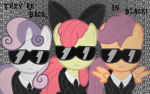Rating: Safe Score: 0 Tags: apple_bloom_(mlp) clothing crossover e621 earth_pony equid equine eyewear feathered_wings feathers female feral friendship_is_magic group hasbro herostrain hi_res horn horse mammal men_in_black my_little_pony mythological_creature mythological_equine mythology orange_body orange_feathers pegasus pony scootaloo_(mlp) suit sunglasses sweetie_belle_(mlp) unicorn wings User: bunchy7s
