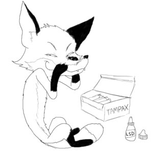 Rating: Questionable Score: 0 Tags: ambiguous_gender anthro bad_idea black_and_white canid canine claws digital_drawing_(artwork) digital_media_(artwork) dirty_little_shit drugs e621 fox fredryk_phox laugh lsd mammal monochrome paintchat prank simple_background solo tail tampon white_background User: bunchy7s