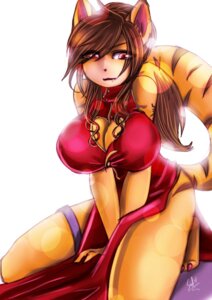 Rating: Safe Score: 0 Tags: anthro asian_clothing big_breasts breasts brown_hair chinese_clothing chinese_dress cjrfm cleavage cleavage_cutout clothed clothing cutout darklitria dress e621 east_asian_clothing felid female fur glistening hair heart_symbol hi_res looking_at_viewer mammal naomi_the_tiger orange_body orange_fur pantherine pupils red_clothing red_dress simple_background slit_pupils smile solo stripes thick_thighs tiger white_background User: bunchy7s