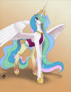 Rating: Safe Score: 0 Tags: 2013 bottomwear clothed clothed_feral clothing crown cutie_mark dress e621 equid equine feathered_wings feathers female feral fetlocks friendship_is_magic fur hair hasbro headgear hi_res hoof_beat horn leotard mammal multicolored_hair my_little_pony mythological_creature mythological_equine mythology pants pants_over_leotard princess_celestia_(mlp) purple_eyes shachza solo suggestive sun_pattern tiara white_body white_feathers white_fur winged_unicorn wings User: bunchy7s