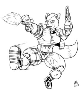 Rating: Safe Score: 0 Tags: 2013 abs action_pose anthro belt boots breasts canid canine clothing crossgender e621 female footwear fox fox_mccloud gun handgun holding_gun holding_object holding_ranged_weapon holding_weapon inks jacket kick knee_pads mammal monochrome mtf_crossgender muscular muscular_anthro muscular_female nintendo open_mouth pistol pose ranged_weapon shirt shoes solo star_fox swemu tail topwear weapon User: bunchy7s
