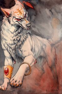 Rating: Safe Score: 0 Tags: abstract_background ambiguous_gender canid canine canis digitigrade e621 feathers feral fog fur grin hibbary indian mammal quadruped simple_background smile solo tail teeth traditional_media_(artwork) white_body white_fur wolf User: bunchy7s