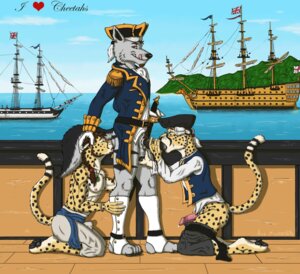 Rating: Explicit Score: 0 Tags: 2012 4_toes ace_stryker anal artist_name ball_fondling balls bottomwear brown_hair canid canine captain cheetah claws clothed clothing cloud duo_handjob_while_rimming e621 ear_piercing english_text epaulet erection eyes_closed eyewear facial_hair feet felid feline fellatio fondling fur genitals grey_body grey_fur group group_sex hair hat headgear headwear heart_as_word heart_between_text heart_symbol hi_res jacket kneeling kneeling_oral_position licking looking_at_viewer male male/male male_penetrated male_penetrating male_penetrating_male mammal melee_weapon military_uniform muscular muscular_male navy_uniform nipples on_ship oral oral_penetration oral_sandwich outside pants partially_clothed penetration penile penis piercing pirate powdered_wig rimming rococo_clothing royal_navy_(uk) sea sex ship shirt sky smile spots stripes sword tail tan_body tan_fur text text_with_heart threesome toe_claws toes tongue tongue_out topwear tricorne trio two_subs_one_dom uniform union_jack unprofessional_behavior vehicle vest water watercraft weapon word_substitution User: bunchy7s