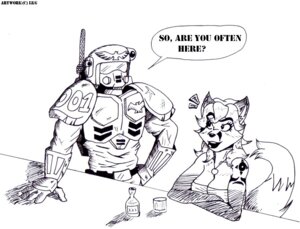 Rating: Safe Score: 0 Tags: 5_fingers anthro armor astra_militarum black_and_white bottle breasts canid canine cleavage clothed clothing container crossed_arms cup dialogue dipstick_tail duo e621 english_text female fingers fox fur hair headgear helmet heresy heroesheaven human imperial_guard jewelry kasrkin looking_aside looking_at_another male mammal markings monochrome multicolored_tail necklace raised_tail simple_background sitting source_request speech_bubble standing tail tail_markings text warhammer_(franchise) warhammer_40000 white_background User: bunchy7s