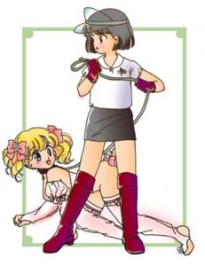 Rating: Explicit Score: 0 Tags: all_fours bondage boots bottomless clothed corset detached_sleeves female gloves kaimeiji_yuu leash lowres multiple_females multiple_girls pet pet_play rule34 skirt thighhighs yuri User: bunchy7s