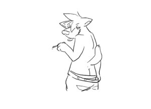 Rating: Questionable Score: 0 Tags: 11:8 animated animated_gif anthro bottomwear bottomwear_down butt canid canine cigarette clothed clothing e621 ear_piercing male mammal mooning pants pants_down partially_clothed piercing short_playtime smoking solo tail topless turborumpquest User: bunchy7s