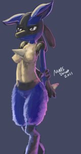 Rating: Questionable Score: 0 Tags: anthro anthrofied biped black_body black_fur blue_body blue_fur blush breasts canid canine e621 female fur generation_4_pokemon grey_eyes hands_behind_back lucario mammal massdriver nintendo nipples nude pokemon pokemon_(species) pokemorph solo standing yellow_body yellow_fur User: bunchy7s