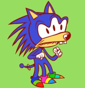 Rating: Safe Score: 0 Tags: 3_legs anthro big_eyes big_head blue_body blue_fur buckteeth conjoined_eyes e621 eulipotyphlan european_hedgehog fur green_background hedgehog hotdiggedydemon low_res male mammal multi_eye multi_leg multi_limb rainbow sega simple_background solo sonic_the_hedgehog sonic_the_hedgehog_(series) sonicle_hedgemond tail teeth toony what User: bunchy7s