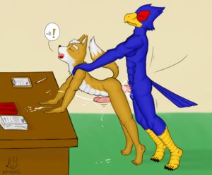 Rating: Explicit Score: 0 Tags: anal anal_penetration anthro anthro_on_anthro avian balls beak bird blue_body blue_feathers bodily_fluids canid canine cum cum_inside desk duo e621 erection eyes_closed falco_lombardi feathers fox fox_mccloud furniture genital_fluids genitals humanoid_genitalia humanoid_penis interspecies kp-yoshi male male/male male_penetrated male_penetrating male_penetrating_male mammal nintendo nude office orgasm penetration penis sex star_fox table tail tail_feathers User: bunchy7s