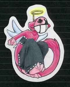 Rating: Safe Score: 0 Tags: angel anthro cougar e621 feathered_wings feathers felid feline female glamfur halo low_res mammal mask push_tyber solo st_push tail traditional_media_(artwork) wings User: bunchy7s