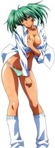 Rating: Questionable Score: 0 Tags: breasts cleavage female green_eyes green_hair ikkitousen kneesocks large_breasts looking_at_viewer loose_socks open_shirt panties rule34 ryofu_housen shirt socks tagme white_background white_socks User: bunchy7s