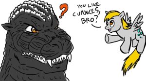 Rating: Safe Score: 0 Tags: ambiguous_gender blonde_hair crossover cutie_mark derpy_hooves_(mlp) dialogue duo e621 english_text equid equine fangs feathered_wings feathers female feral friendship_is_magic godzilla godzilla_(series) grey_body grey_feathers hair hasbro kaiju mammal my_little_pony mythological_creature mythological_equine mythology pegasus quadruped question_mark sam_messerly simple_background tail teeth text toho white_background wings User: bunchy7s