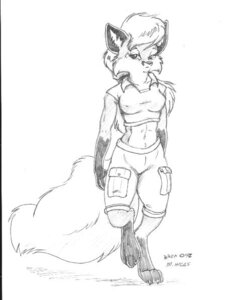 Rating: Questionable Score: 0 Tags: 1997 3_toes anthro barefoot biped bottomwear brea canid canine cargo_shorts clothing e621 feet female fluffy fluffy_tail fox gloves_(marking) graphite_(artwork) greyscale hair leg_markings long_hair looking_at_viewer mammal markings michael_higgs midriff monochrome on_one_leg shirt shorts simple_background sketch socks_(marking) solo standing tail toes topwear traditional_media_(artwork) white_background User: bunchy7s