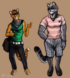 Rating: Safe Score: 0 Tags: anthro bottomwear cheetah clothing collar duo e621 eyewear felid feline footwear glasses hi_res k-ho male mammal messenger_bag pantherine piercing sandals shoes shorts slacks smile snow_leopard sunglasses tail User: bunchy7s