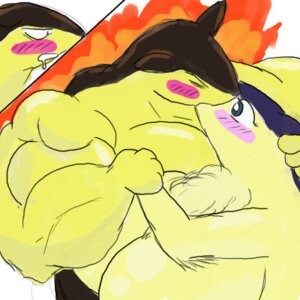 Rating: Questionable Score: 0 Tags: 1:1 anthro big_breasts blush bodily_fluids breasts chest_tuft digital_media_(artwork) drooling duo e621 female fire fur generation_2_pokemon gokurin3 huge_breasts low_res male male/female muscular nintendo pokemon pokemon_(species) romantic saliva tuft typhlosion User: bunchy7s